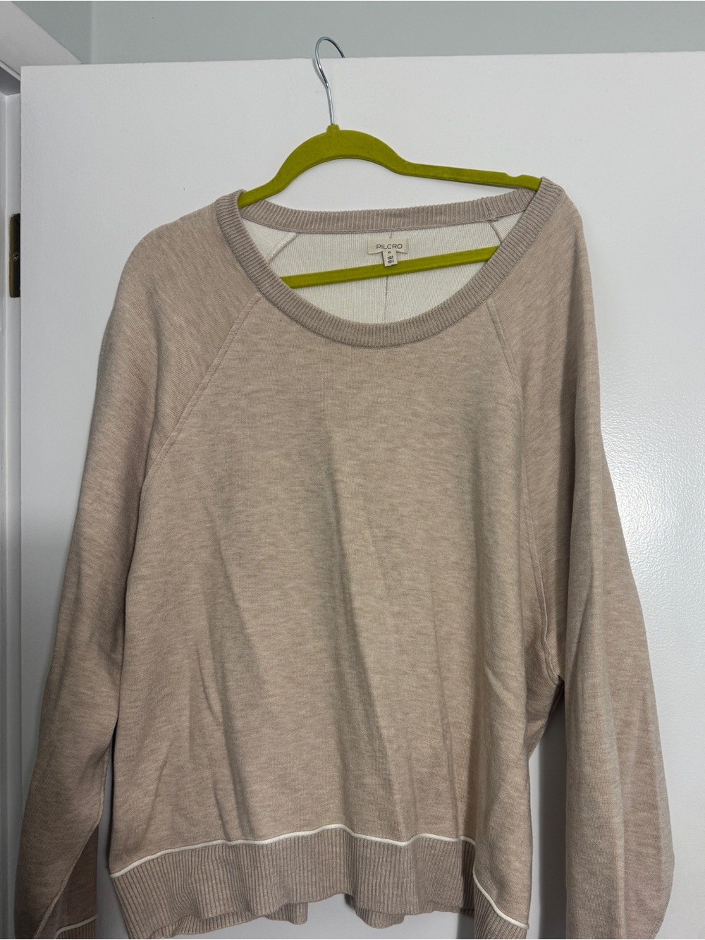 PILCRO Beige Crewneck Women's Top, size xl